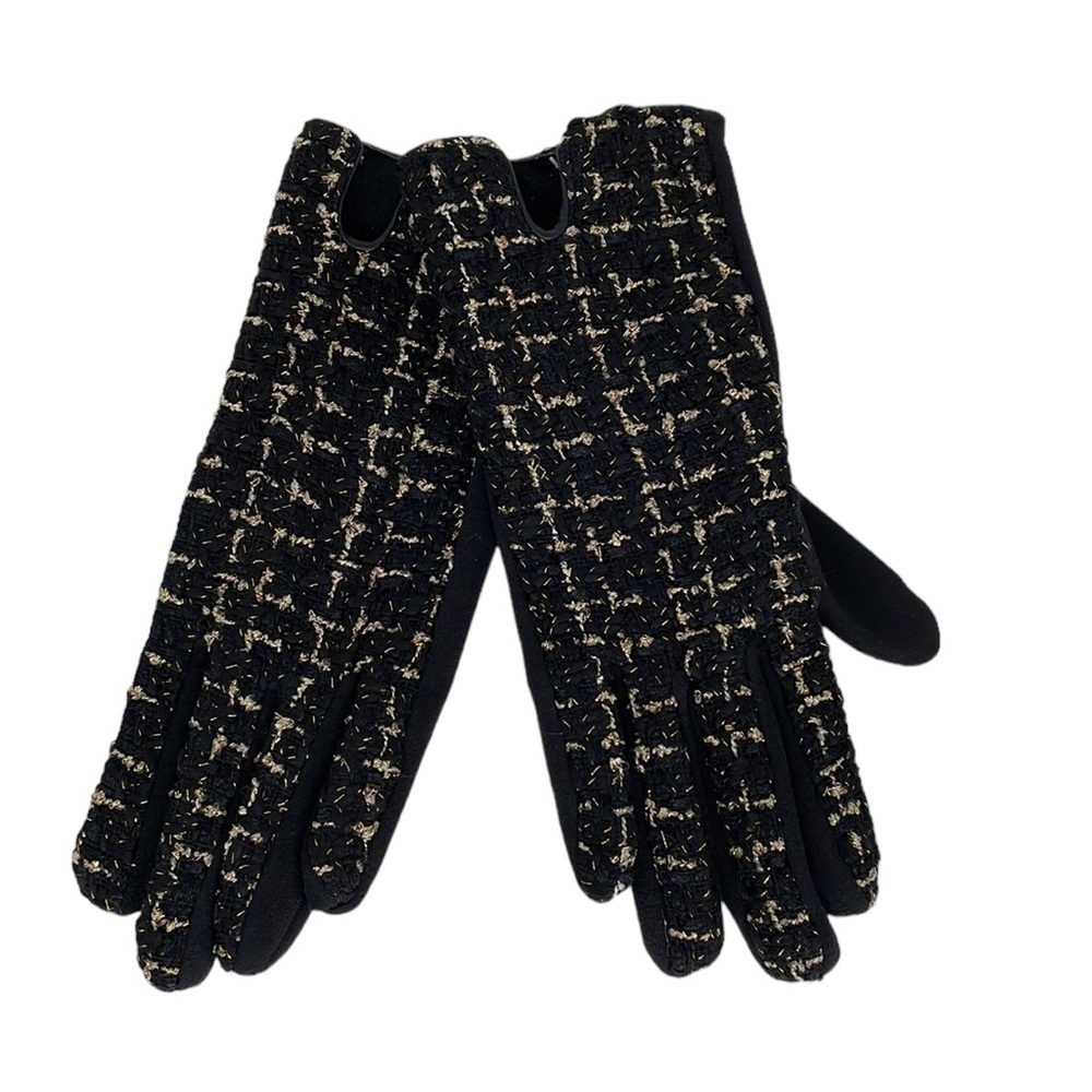 Riah Fashion Driving Gloves NWT Smartphone Touch Black Gold Small S